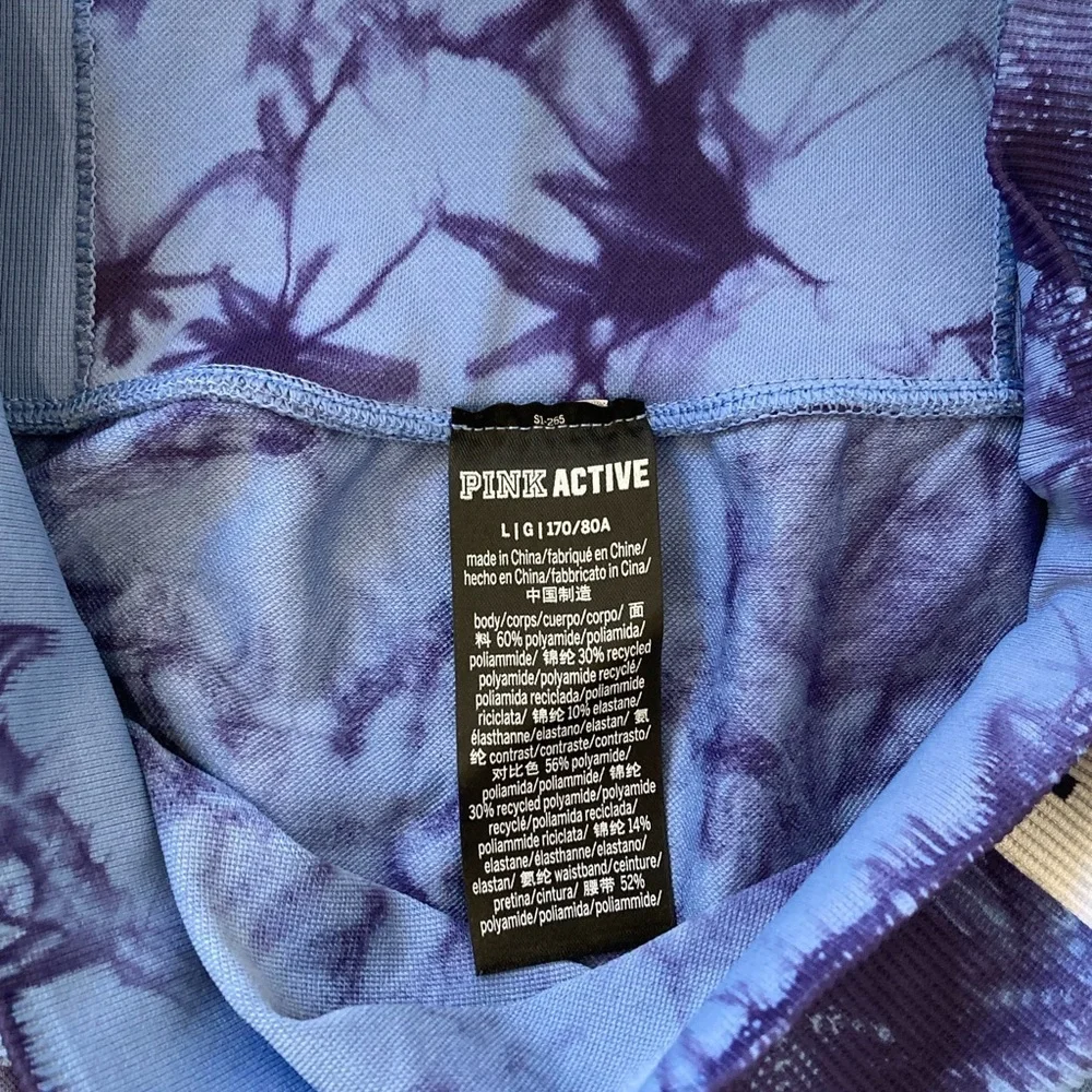 Victoria's Secret PINK Size Large Blue Tie-Dye Leggings - Picture 5 of 6